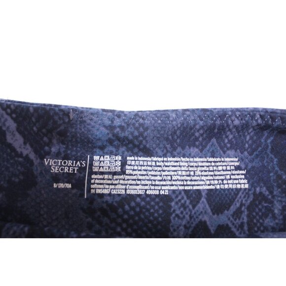 VSX Victoria's Secret Leggings Size 8 Blue Reptile Workout Yoga Leggings Pockets - Picture 8 of 12